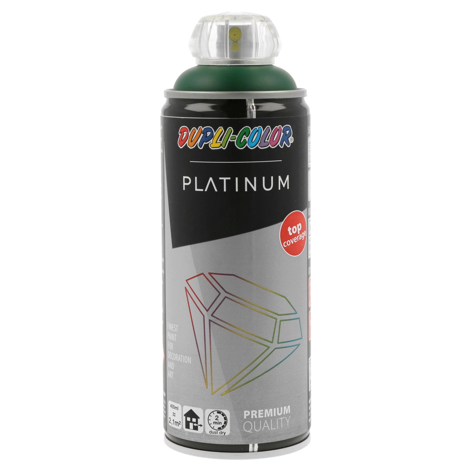 DUPLI-COLOR Lak ve spreji PLATINUM hedvábně matný, RAL 6005 mechová zelená 400ml
