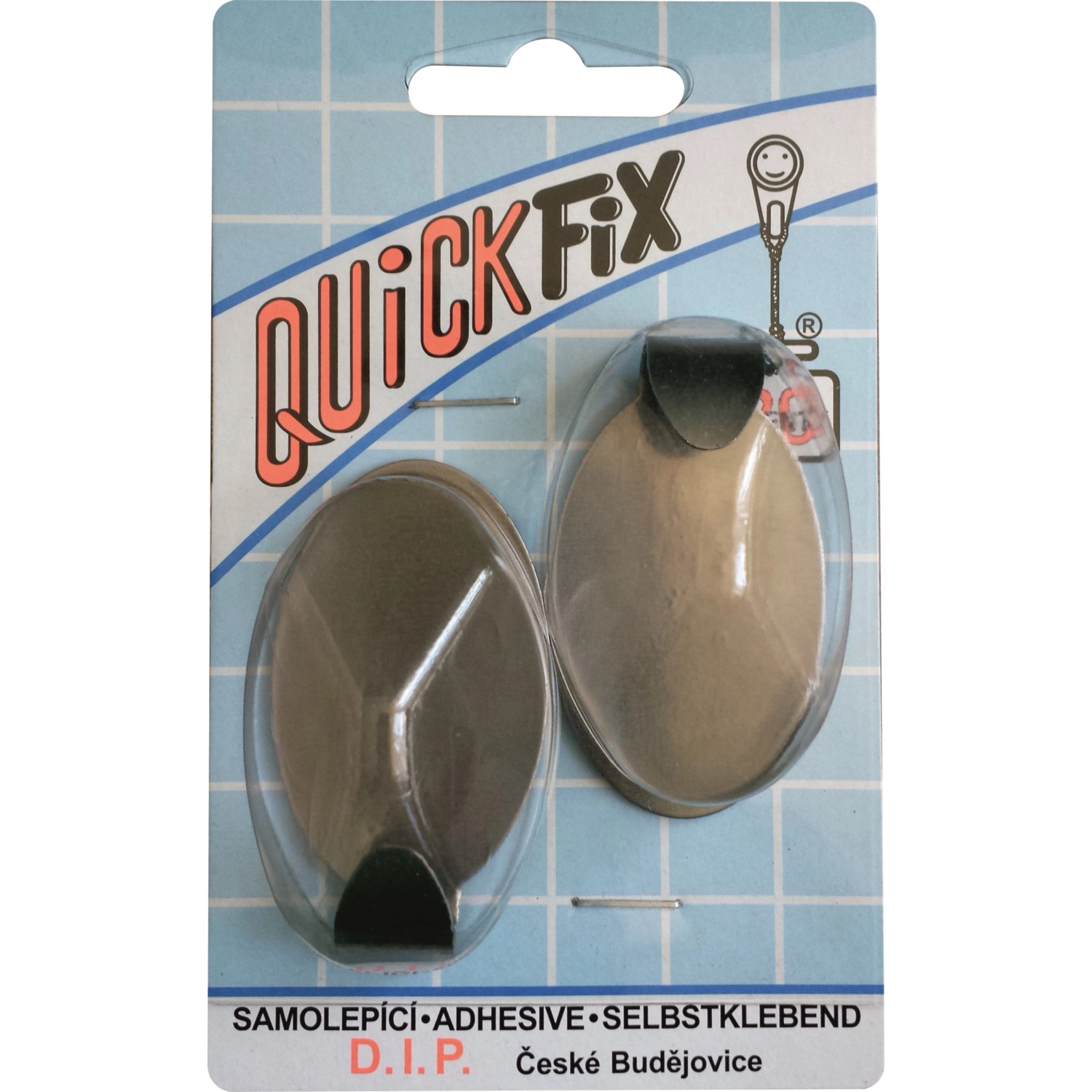 D.I.P. Háček samolepicí QF typ 14, nerez, 2 ks