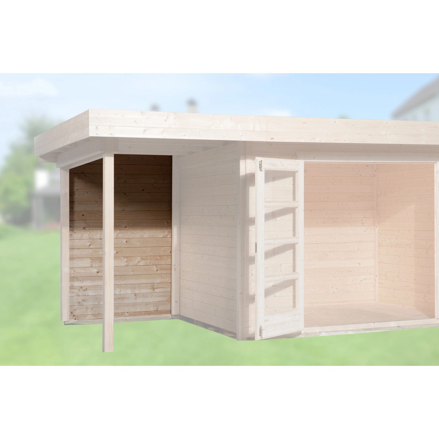 Weka Zadní stěna pro designový domek 126 a 172, přírodní, šířka 147 cm