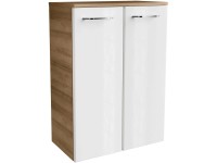 Fackelmann Koupelnová závěsná střední skříňka MILANO suk.dub/bílá 602 x826x320mm