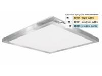 Top Light Koupelnové stropní LED svítidlo Silver HS CCT 10W IP44 1000lm 28x28cm Top Light Koupelnové stropní LED svítidlo Silver HS CCT 10W IP44 1000lm 28x28cm