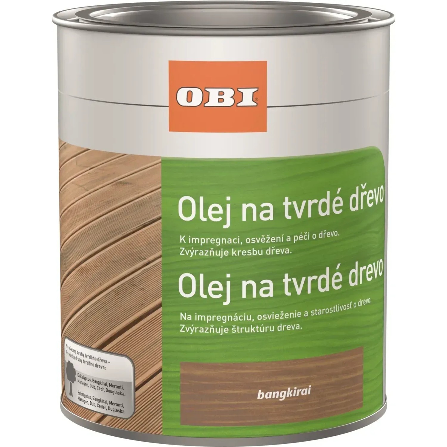 OBI Olej na tvrdé dřevo, bangkirai, 750 ml