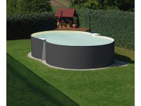 Summer Fun Zákl. bazén. sada s ocel. stěnou Pro Rialto antrac., 4,7 x 3 x 1,2 m