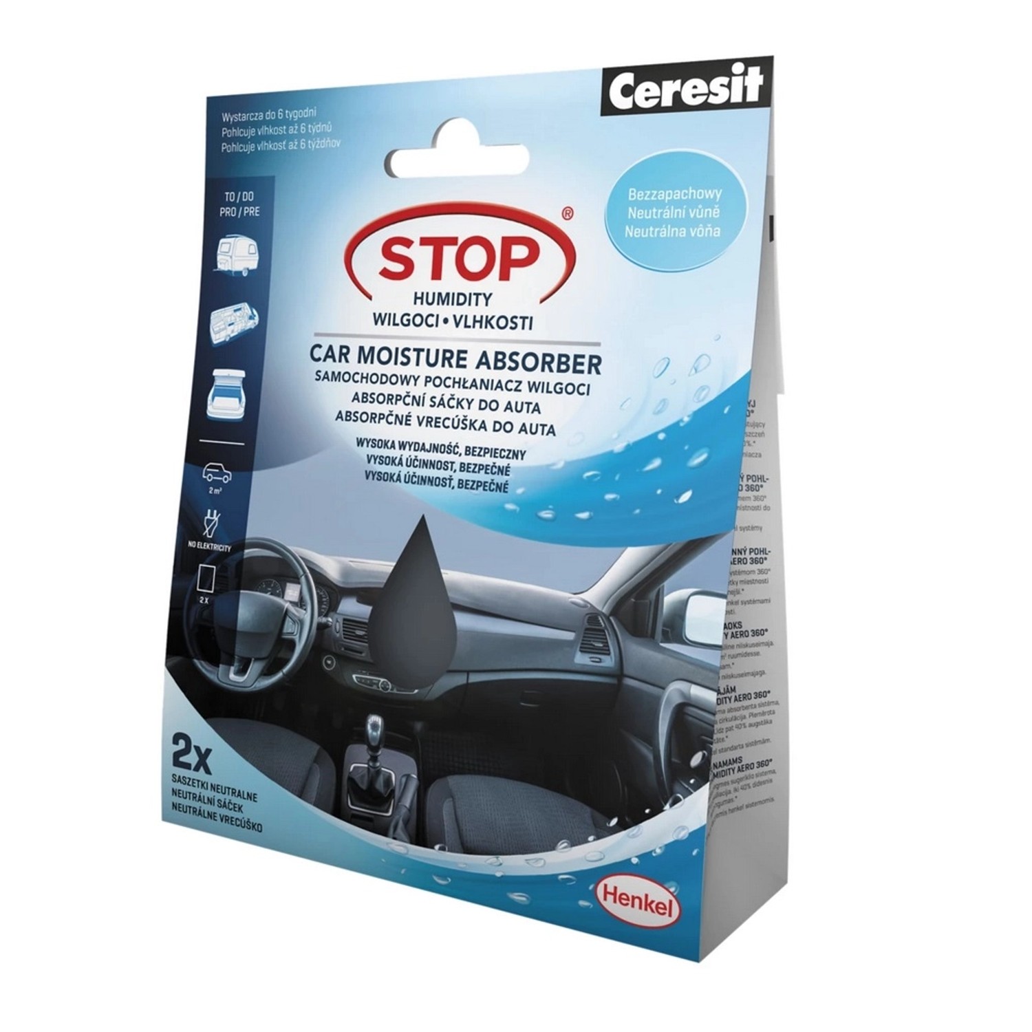 Ceresit - absorpční sáčky - do auta, 2 × 50 g