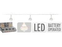 Koopman Světelný LED řetěz s diamanty 10 LED, 120 cm