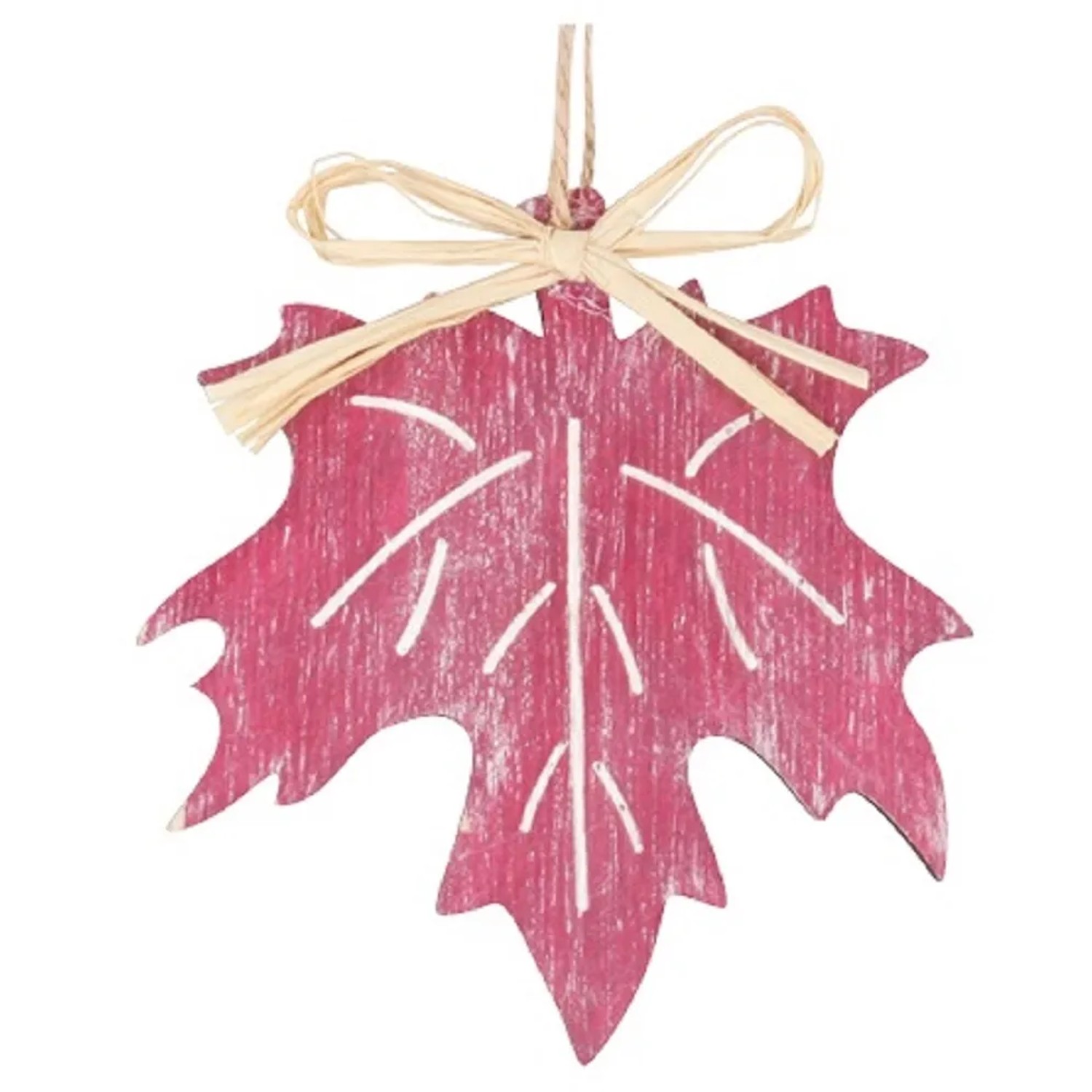 Dřevěný list na zavěšení, vínový javor, 10 cm