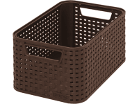 Box úložný Rattan Style2 S, tmavě hnědý, 13 x 19 x 29 cm