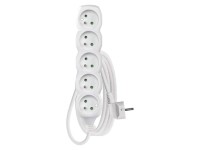 EMOS Prodlužovací kabel bílý, 5 zásuvek, max. 10 A/2300 W, 3 m
