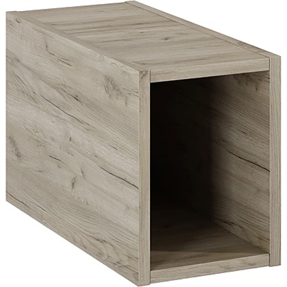 Maximus Nástěnný koupelnový regál Stylo Slim, dub Sanremo, 20 x 45,6 x 26,6 cm