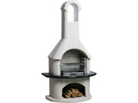 Buschbeck Zahradní grilovací krb Ambiente, bílá/granit, 110 x 65 x 203 cm Buschbeck Zahradní grilovací krb Ambiente, bílá/granit, 110 x 65 x 203 cm