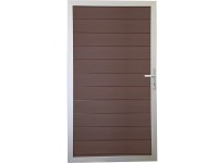 GroJaSolid Plotová branka bez sl. uni koex. Walnut/hliníkový rám 100 x 180 cm