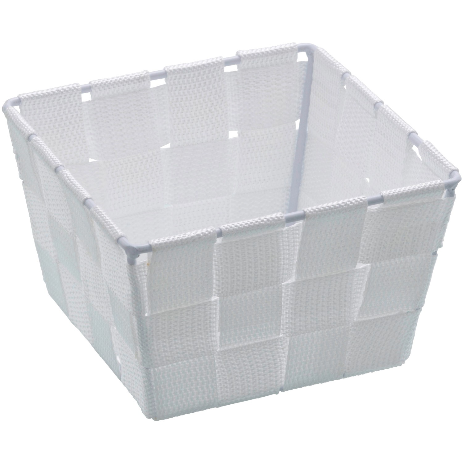 Wenko Úložný košík Adria Mini Square, bílý, 14 x 9 x 14 cm