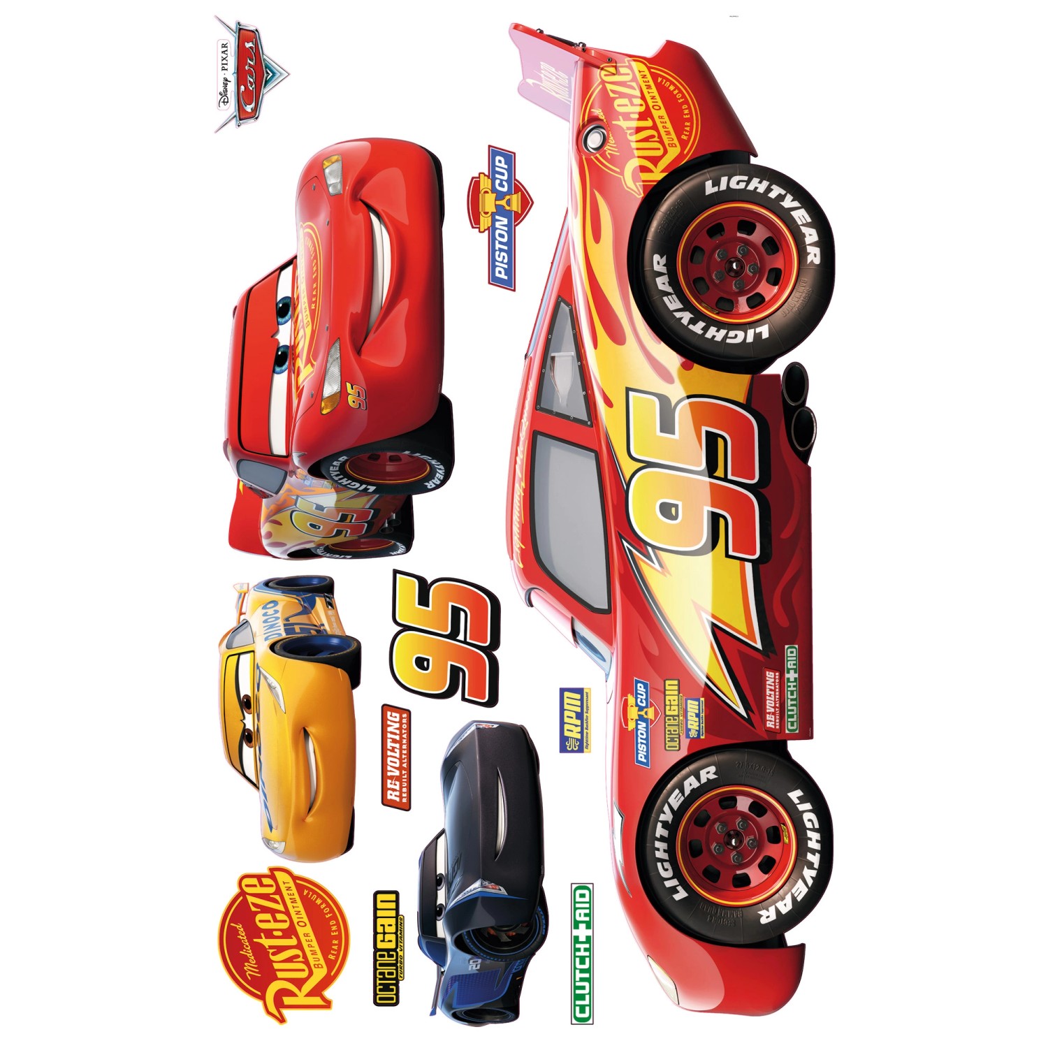 Komar Samolepicí vliesová fototapeta Cars XXL 127 x 200 cm