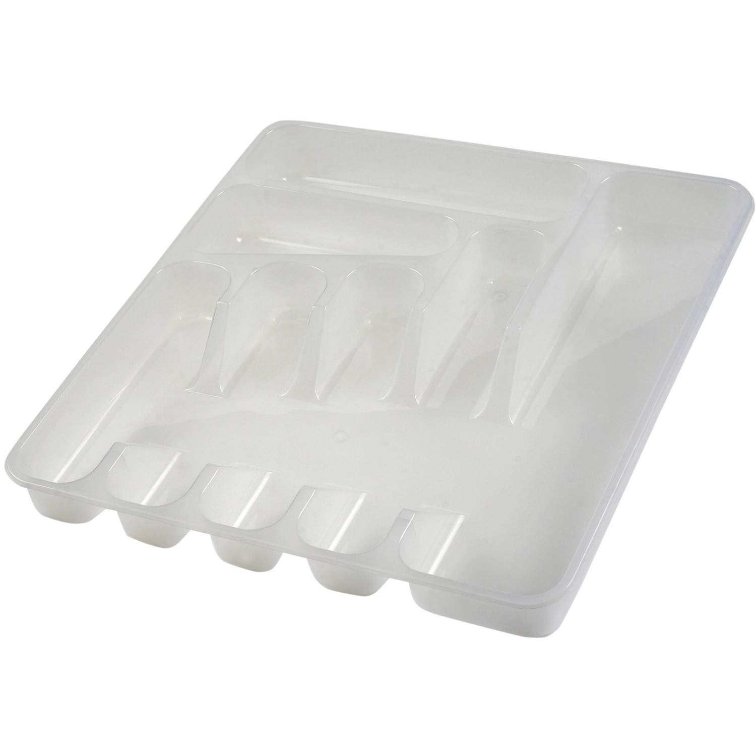 Vložka na příbory Pablo, 7 přihrádek, 6 x 37 x 39 cm, bílá