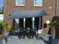 Floracord Obdélníková stínící plachta vodoodpudivá, antracitová, 250 x 300 cm