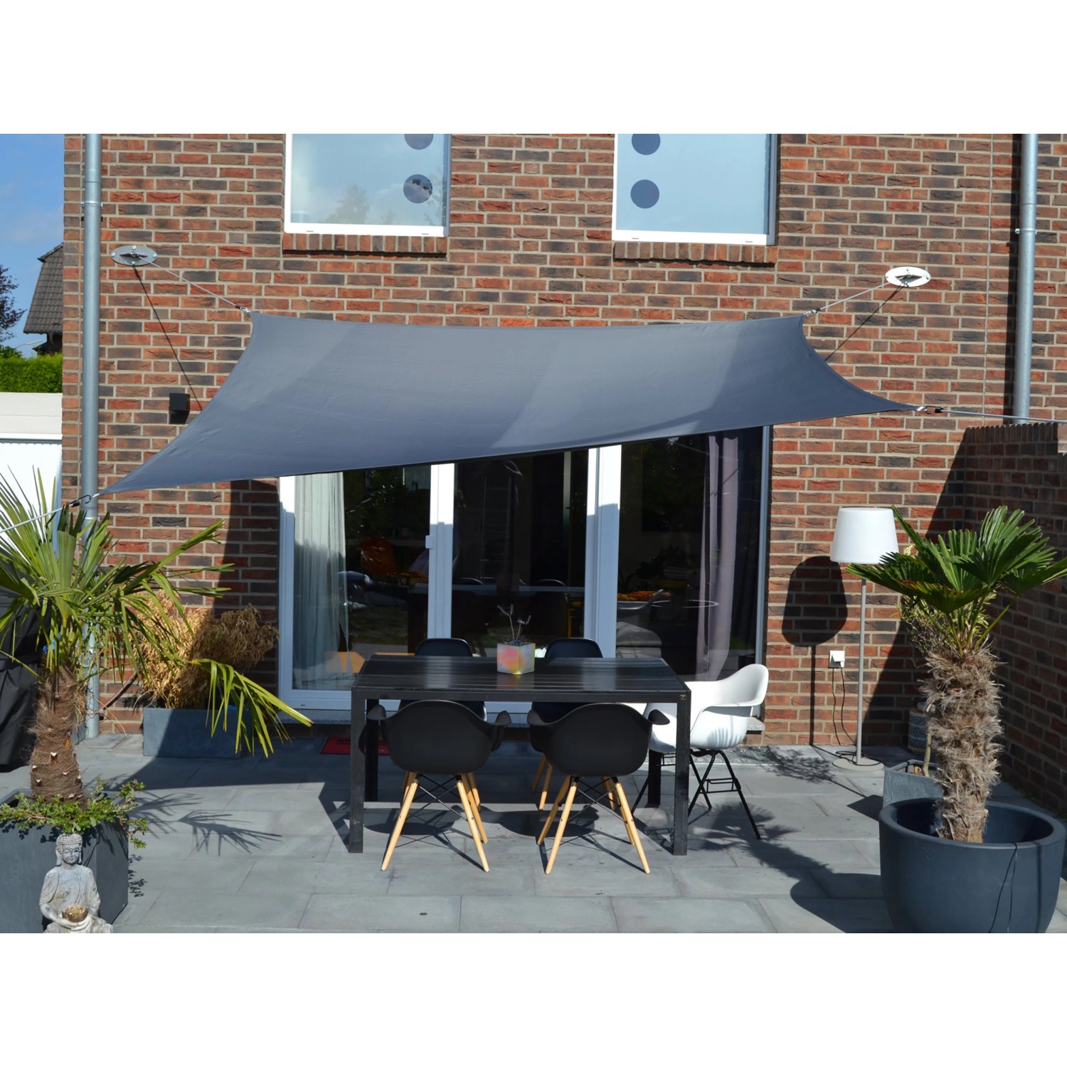 Floracord Obdélníková stínící plachta vodoodpudivá, antracitová, 250 x 300 cm