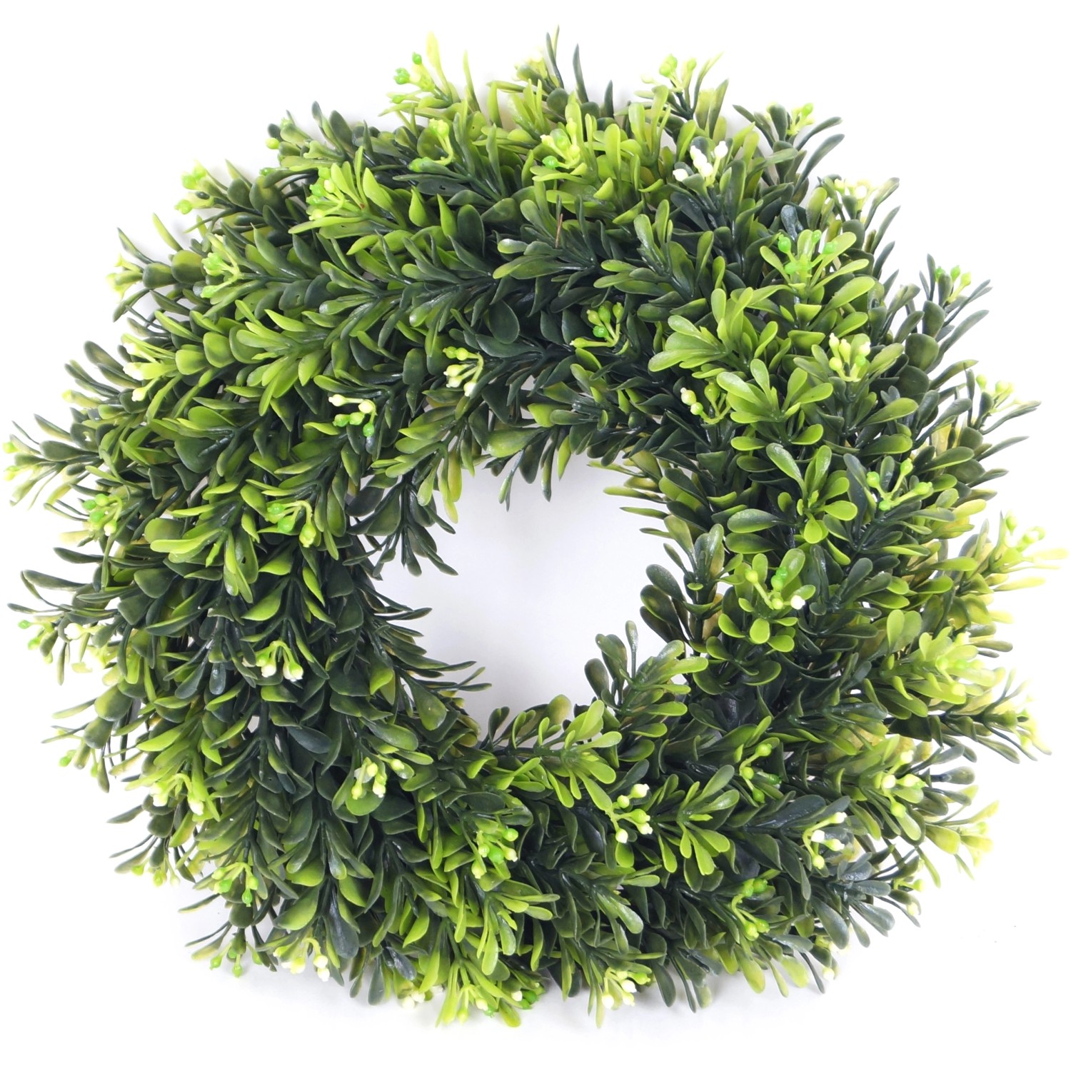 Dekorativní věnec 28 cm krémová