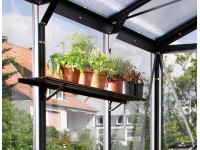 Vitavia Hliníkový nástěnný regál černý 122 cm x 15 cm