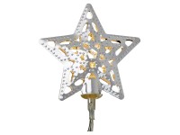 OBI LED světelný řetěz stříbrné hvězdy 10 LED teplá bílá