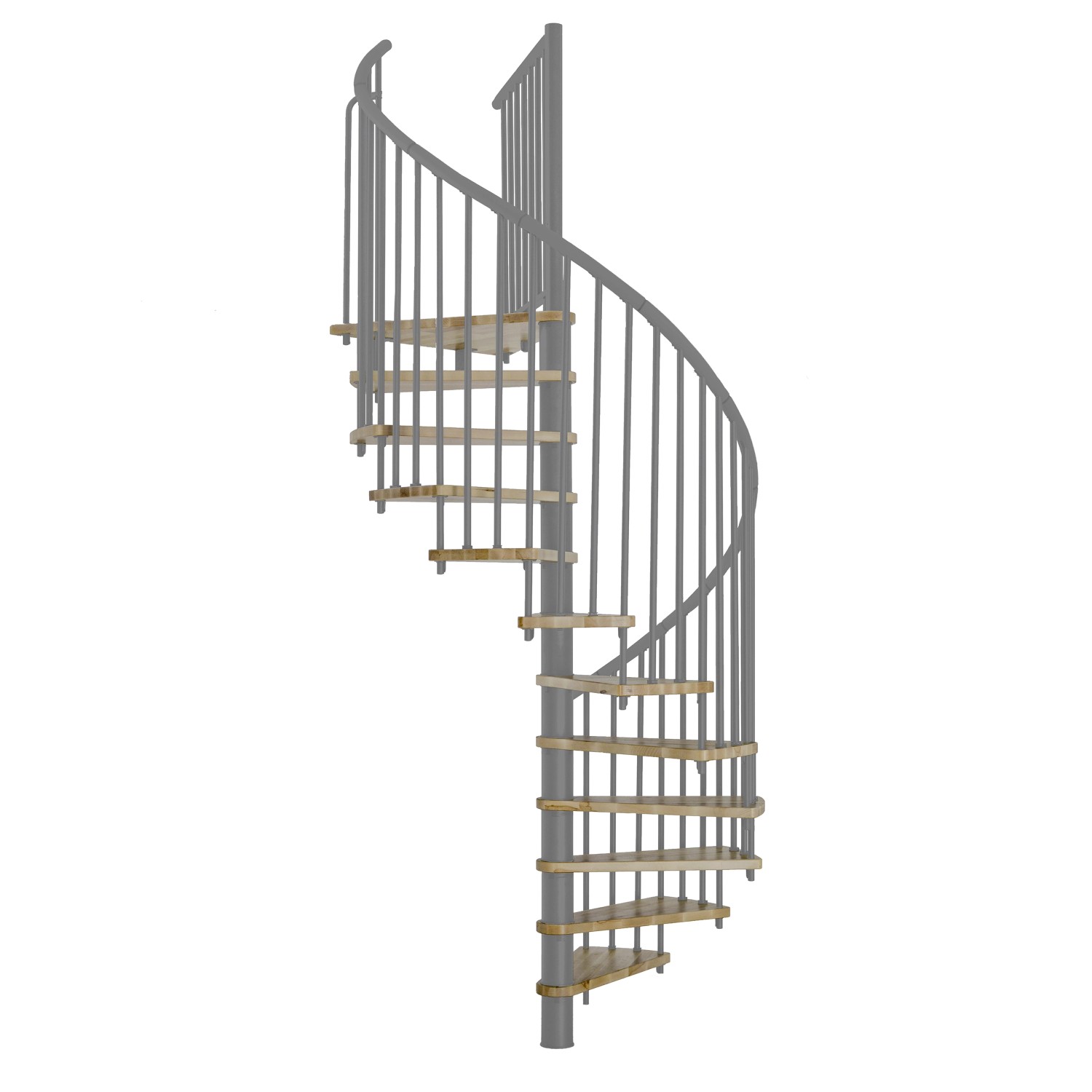 Minka STAIRS Kombinované točité schodiště Spiral Effect dub/šedá pr. 140 cm