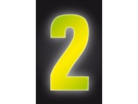 Conacord Reflexní domovní číslo 2, žluté, 8 cm