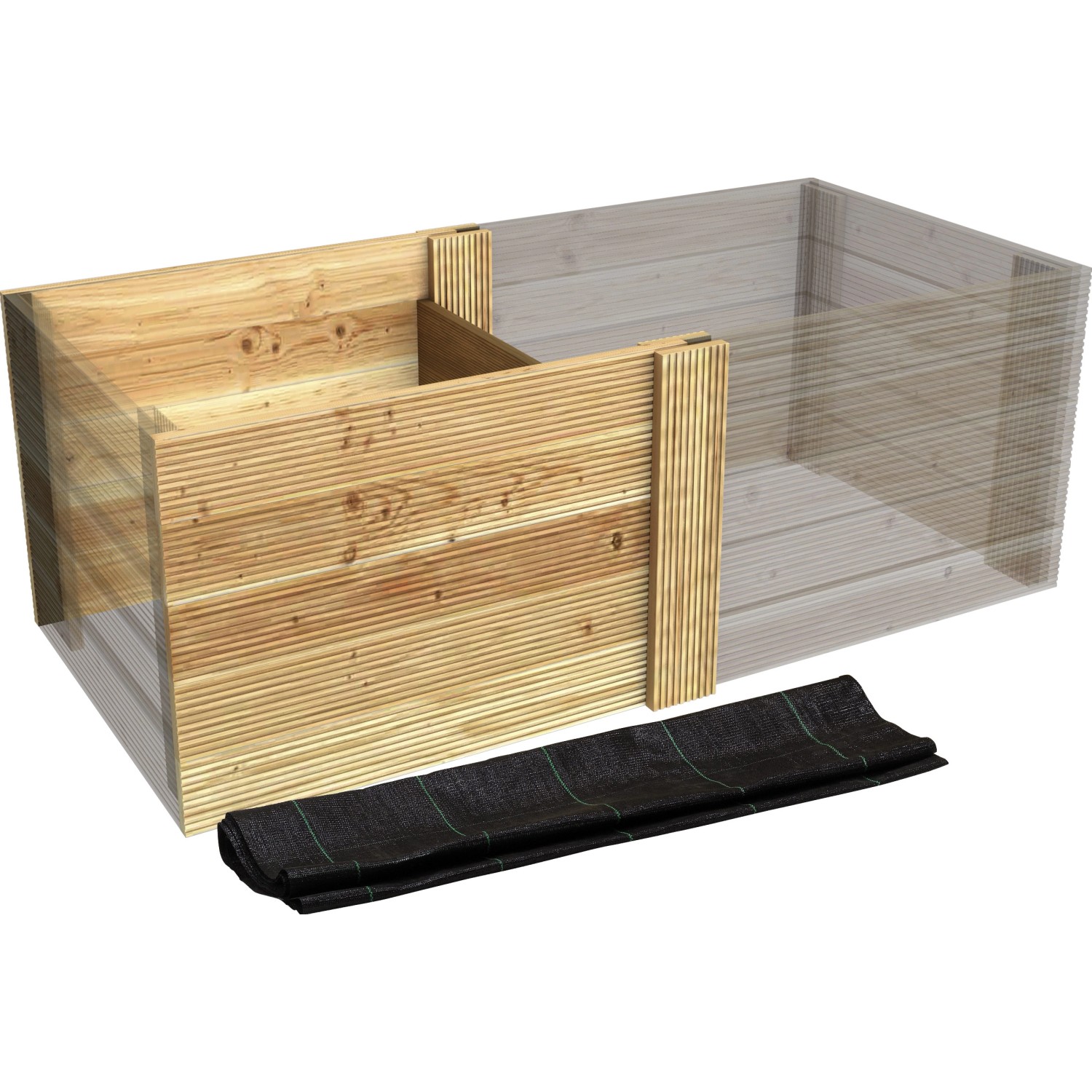 Nástavbový prvek pro vyvýšený záhon z douglasky 72 x 94 x 100 cm