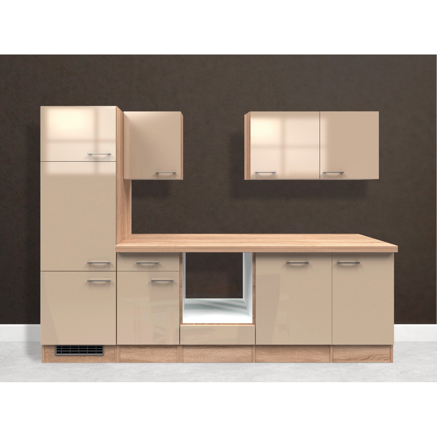 Flex-Well Kuchyně Orlando 280 cm/typ 3 - bez el.spotřebičů a dřezu