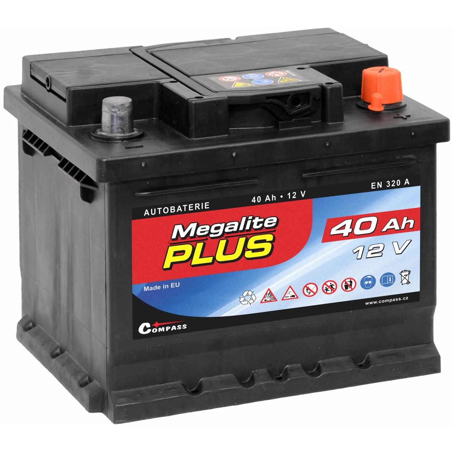 COMPASS Autobaterie Megalite PLUS 12 V 40 Ah 320 A