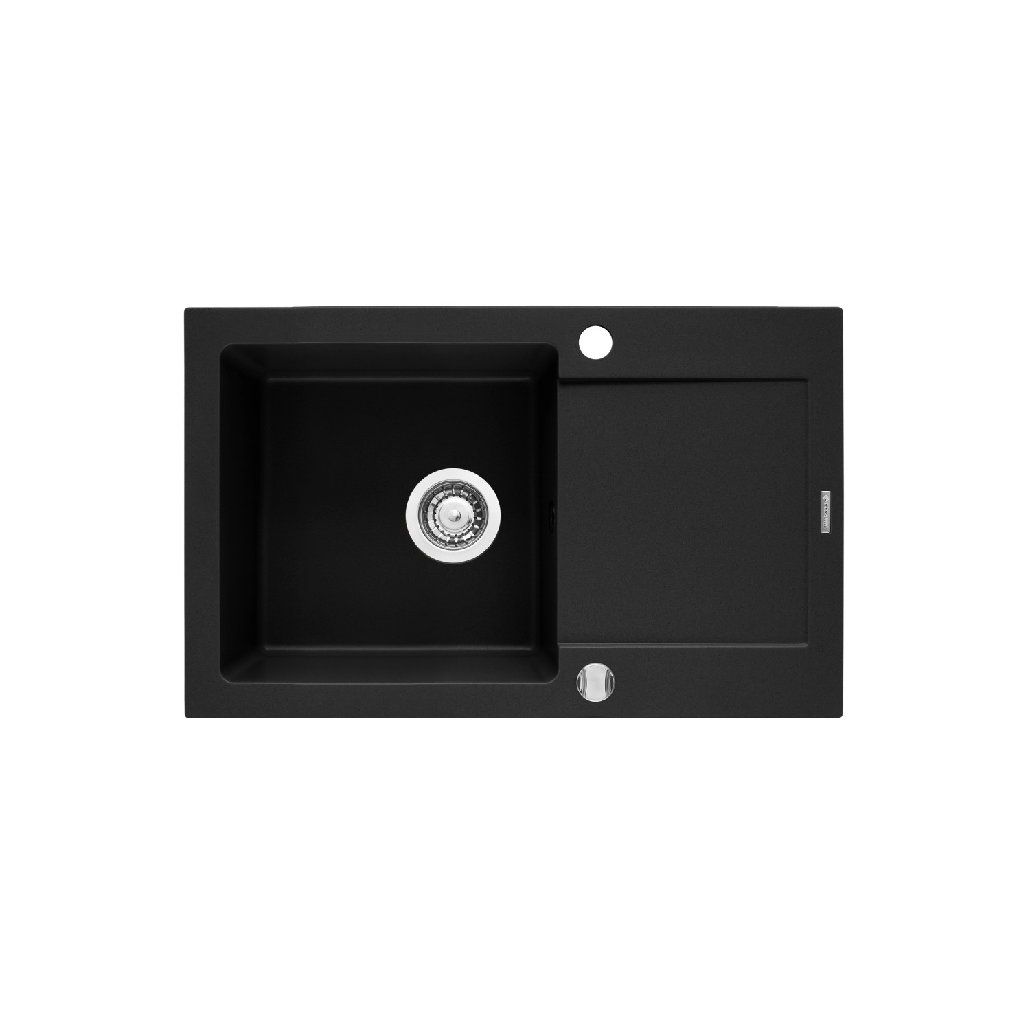 Pyramis Granitový dřez s odkapávačem Mido 1B 1D, volcano, 79 x 50 cm