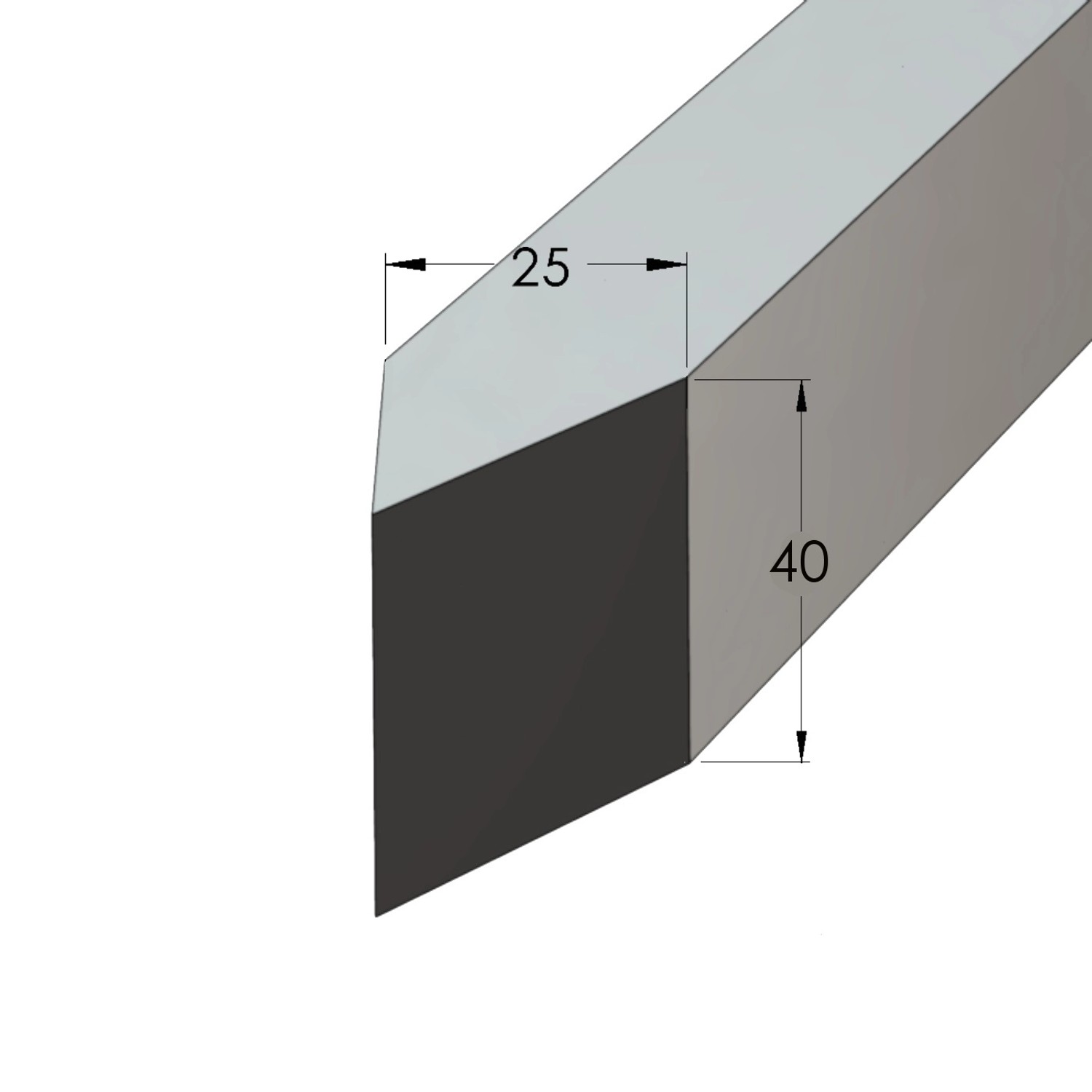 Spálenský Kolík zahradnický borovice/smrk, 40 x 25 x 1900 mm
