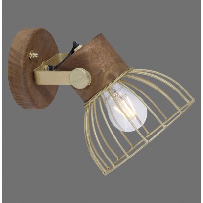 Just Light. Nástěnné/stropní sv. Alami 1bodové, matný mosaz, 20 x 20 x 20 cm