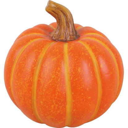 Dekorativní dýně z umělého kamene 27 cm x 27 cm x 27 cm světle oranžová