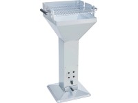 Gril na dřevěné uhlí čtvercový 91 x 51 x 39 cm