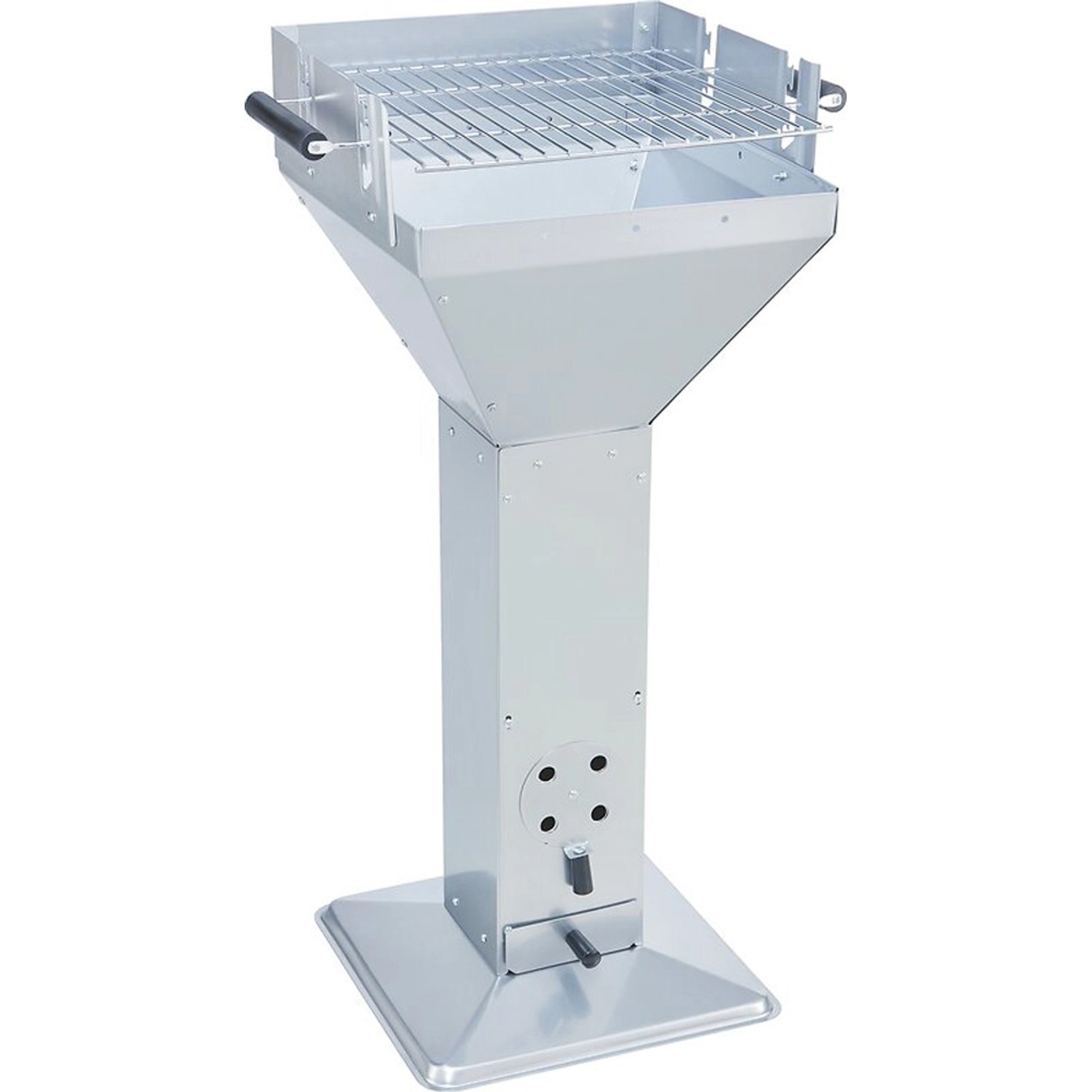 Gril na dřevěné uhlí čtvercový 91 x 51 x 39 cm