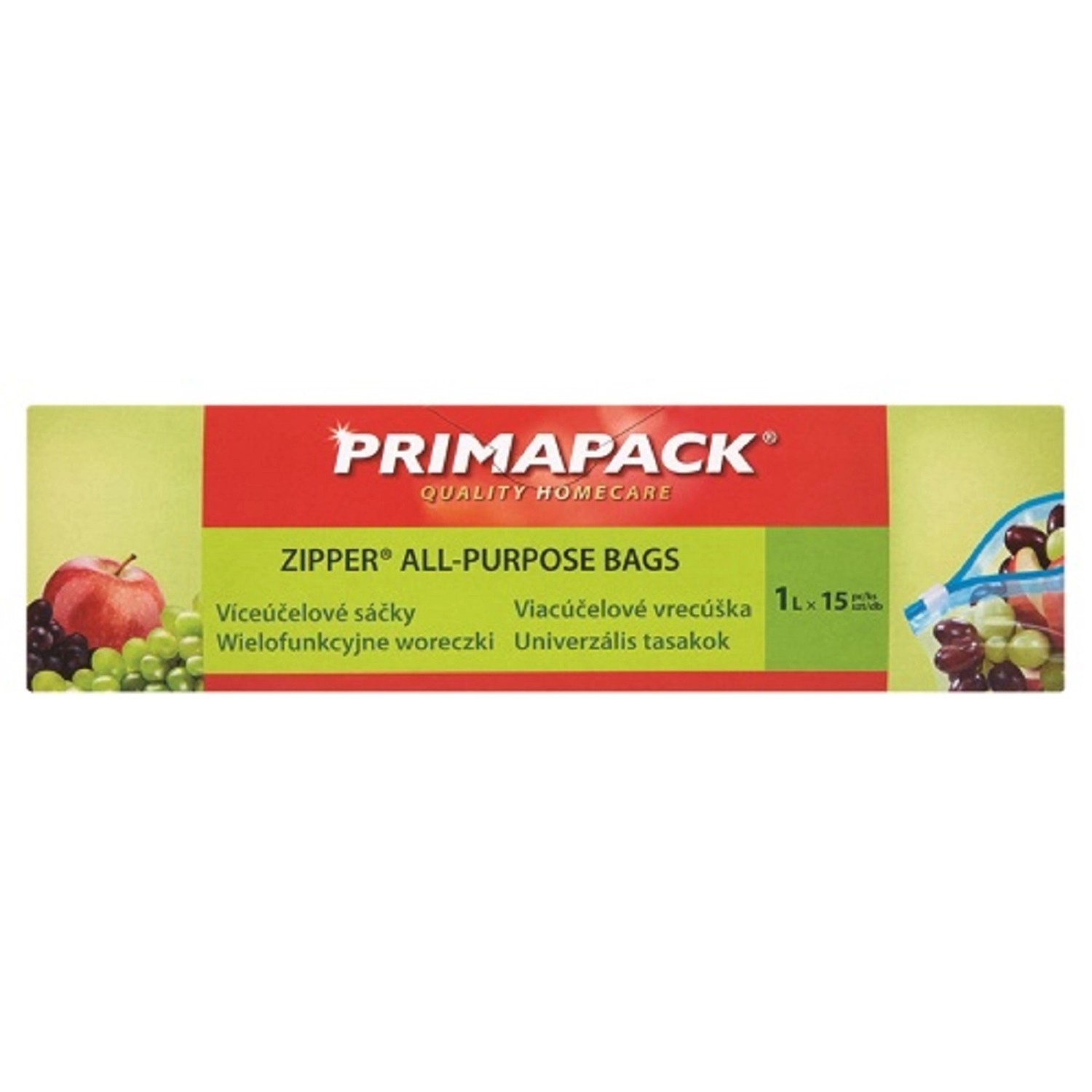 PRIMAPACK Zipper® Víceúčelové sáčky 1L/15ks