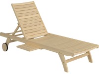 OBI Polohovatelné zahradní lehátko Canston akátové dřevo 87 x 67 x 197 cm