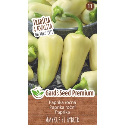 GardenSeed Premium Semínka Paprika roční hrubostěnná Amykus F1