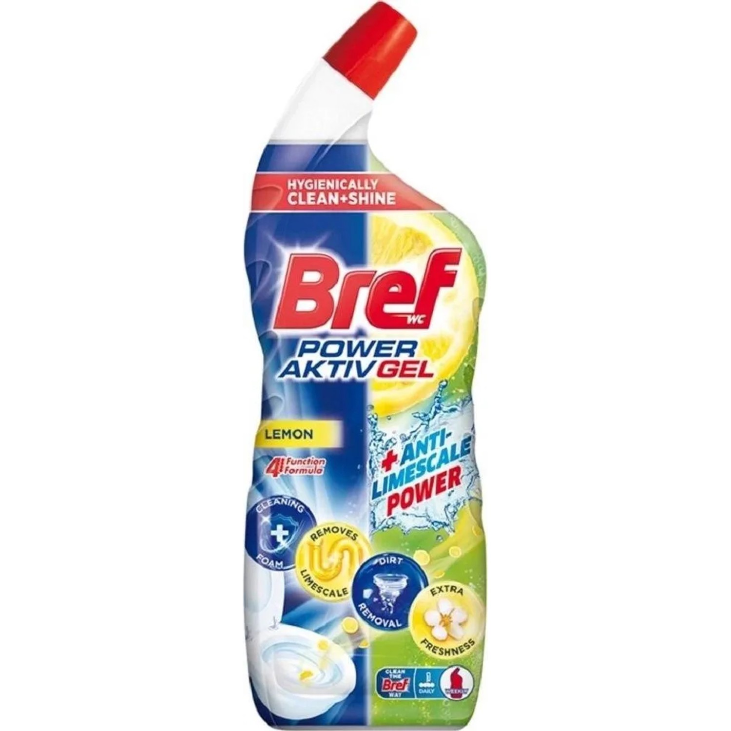 Levně Bref WC gelový čistič Power Aktiv Gel Lemon, 700 ml