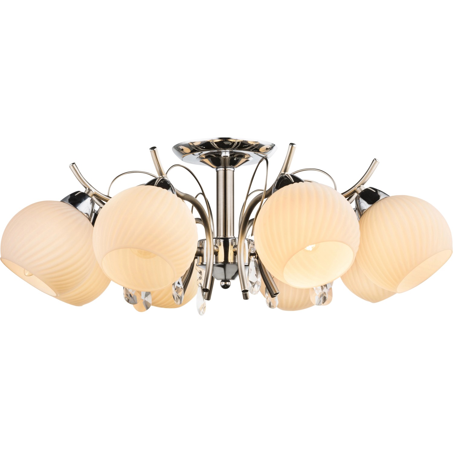 Globo Stropní svítidlo PERDITA, 8x E14, chrom/nikl matný, pr. 63 x 24 cm