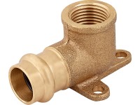 Lisovací nástěnné koleno červený bronz, pr. 18 mm x 18,6 mm (Rp 1/2), 1 ks Lisovací nástěnné koleno červený bronz, pr. 18 mm x 18,6 mm (Rp 1/2), 1 ks