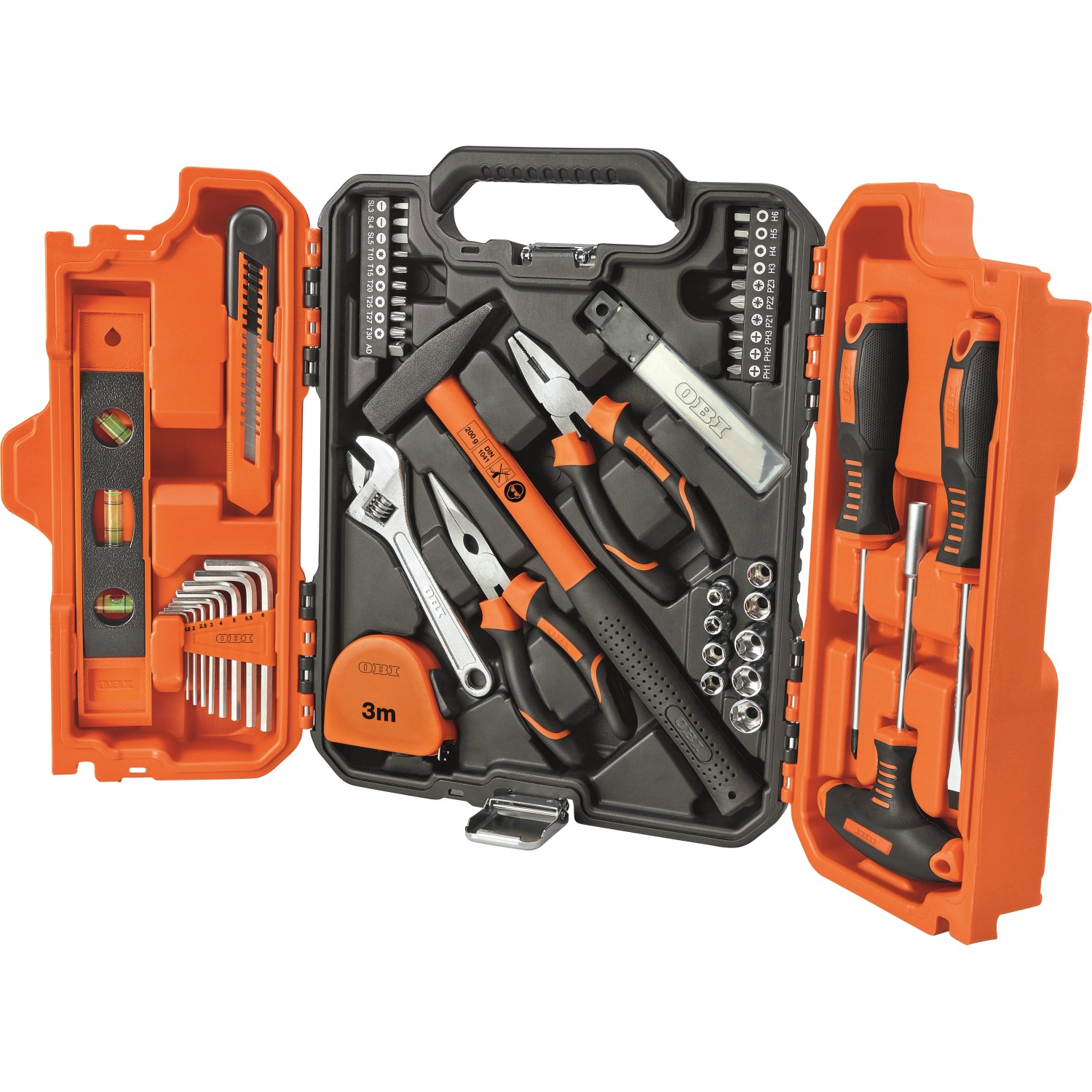 OBI Sada ručního nářadí Basic, 57dílná