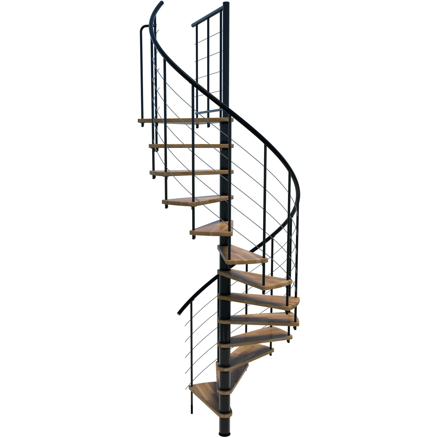 Minka STAIRS Kombinované točité schodiště Venezia Smart dub/černá pr. 120 cm