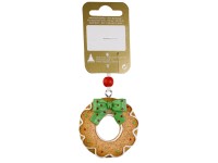 GEROMA Závěsná vánoční dekorace donut z polyresinu zelený 5,5 cm, 1 ks