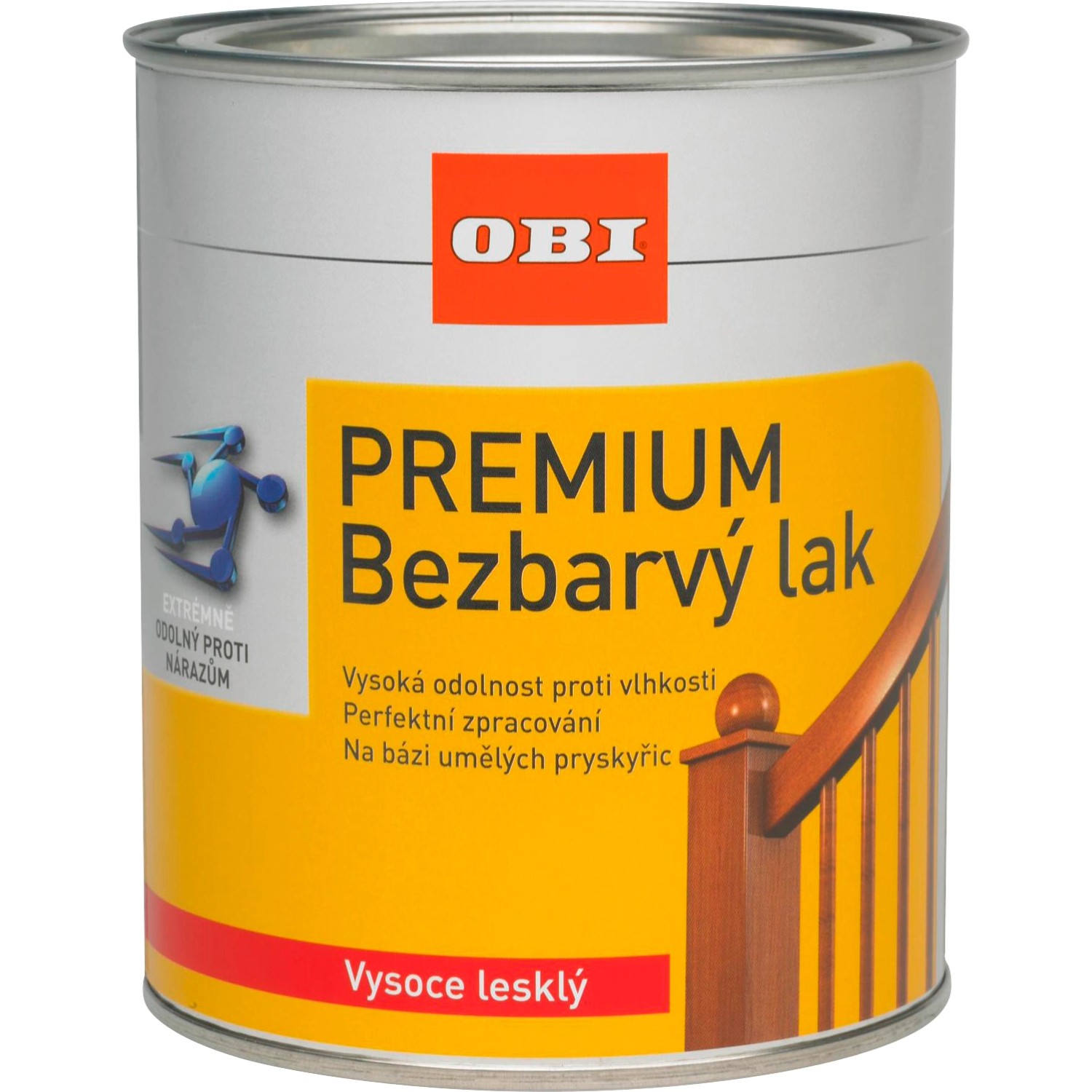 OBI Premium Bezbarvý lak vysoce lesklý 375 ml