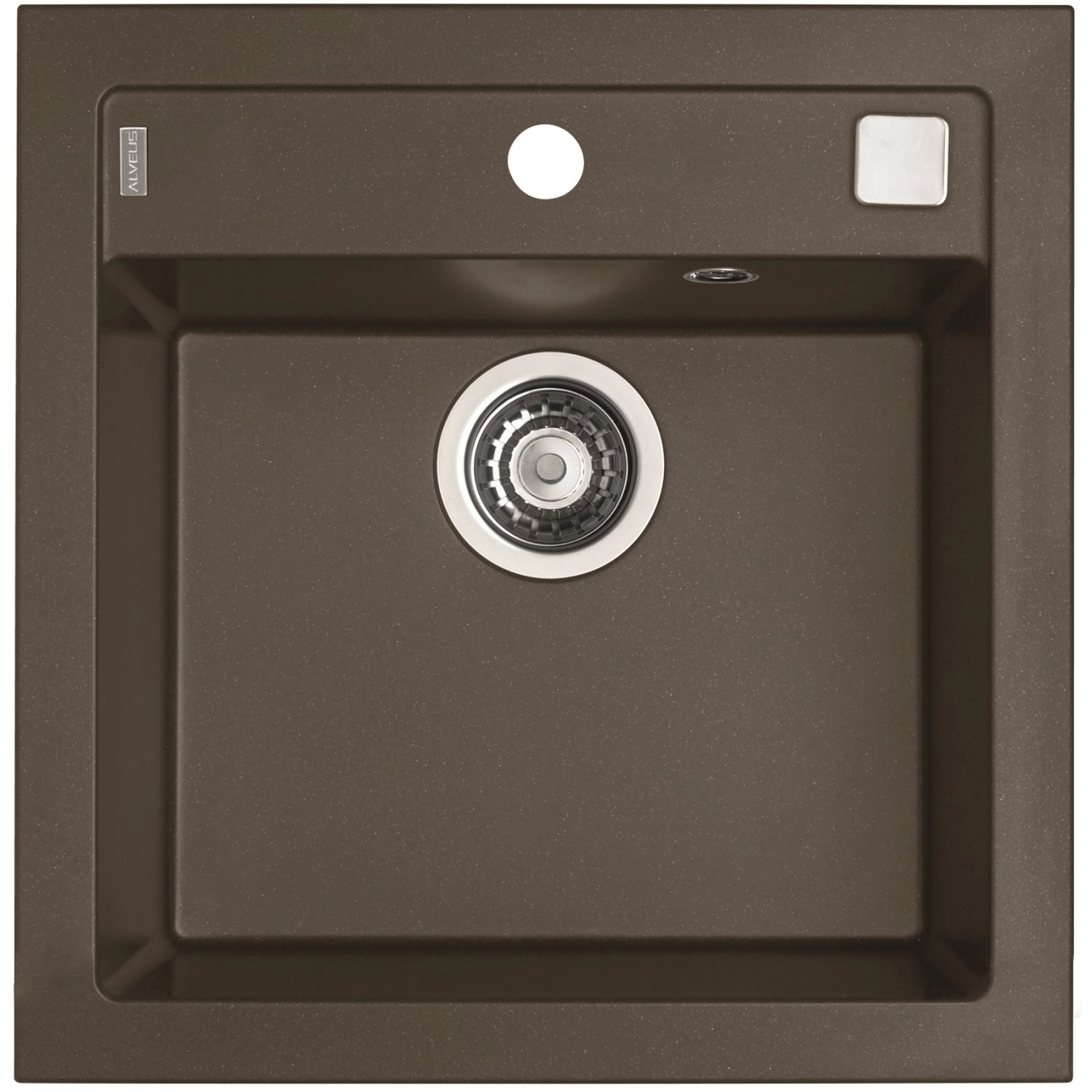 Alveus Granitový dřez Formic 20, čokoládová, 52 x 51 cm