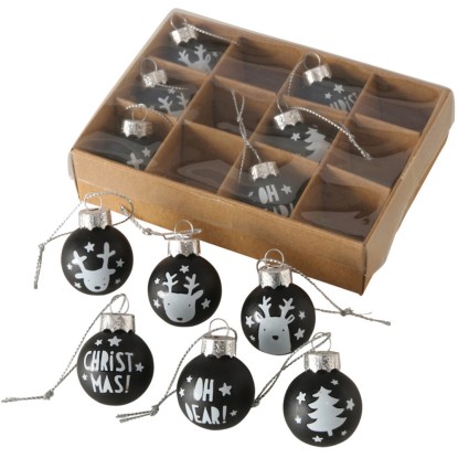 Boltze Home Vánoční koule Oh Dear, různé druhy, pr. 8 cm