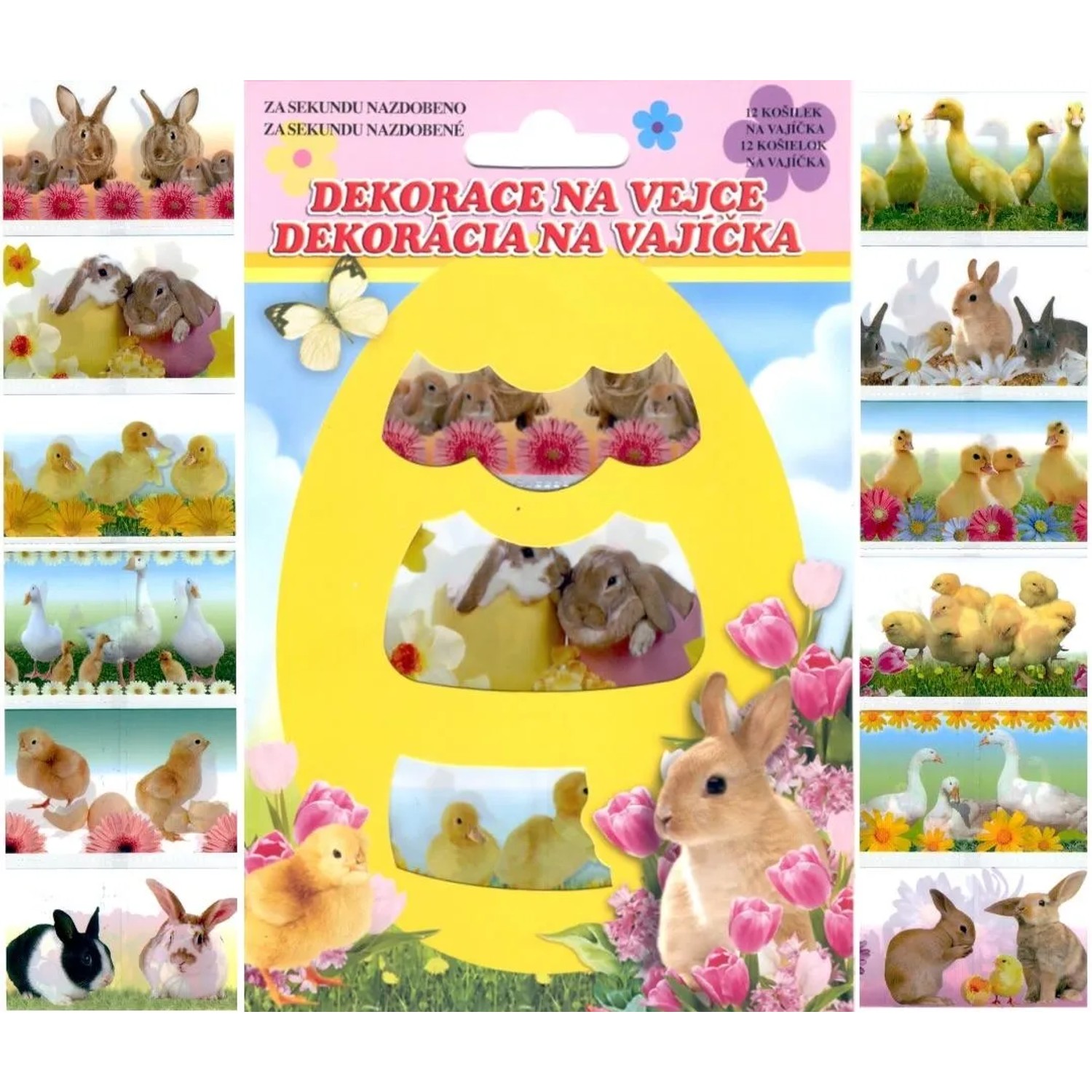 Anděl Přerov Smršťovací dekorace na vejce, živá zvířátka, 12 ks