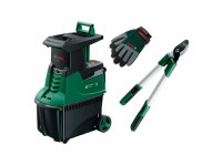 Bosch Zahradní drtič AXT 25 TC + rukavice + nůžky
