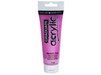 Daler Rowney Akrylová barva GRADUATE metalická růžová, 120 ml