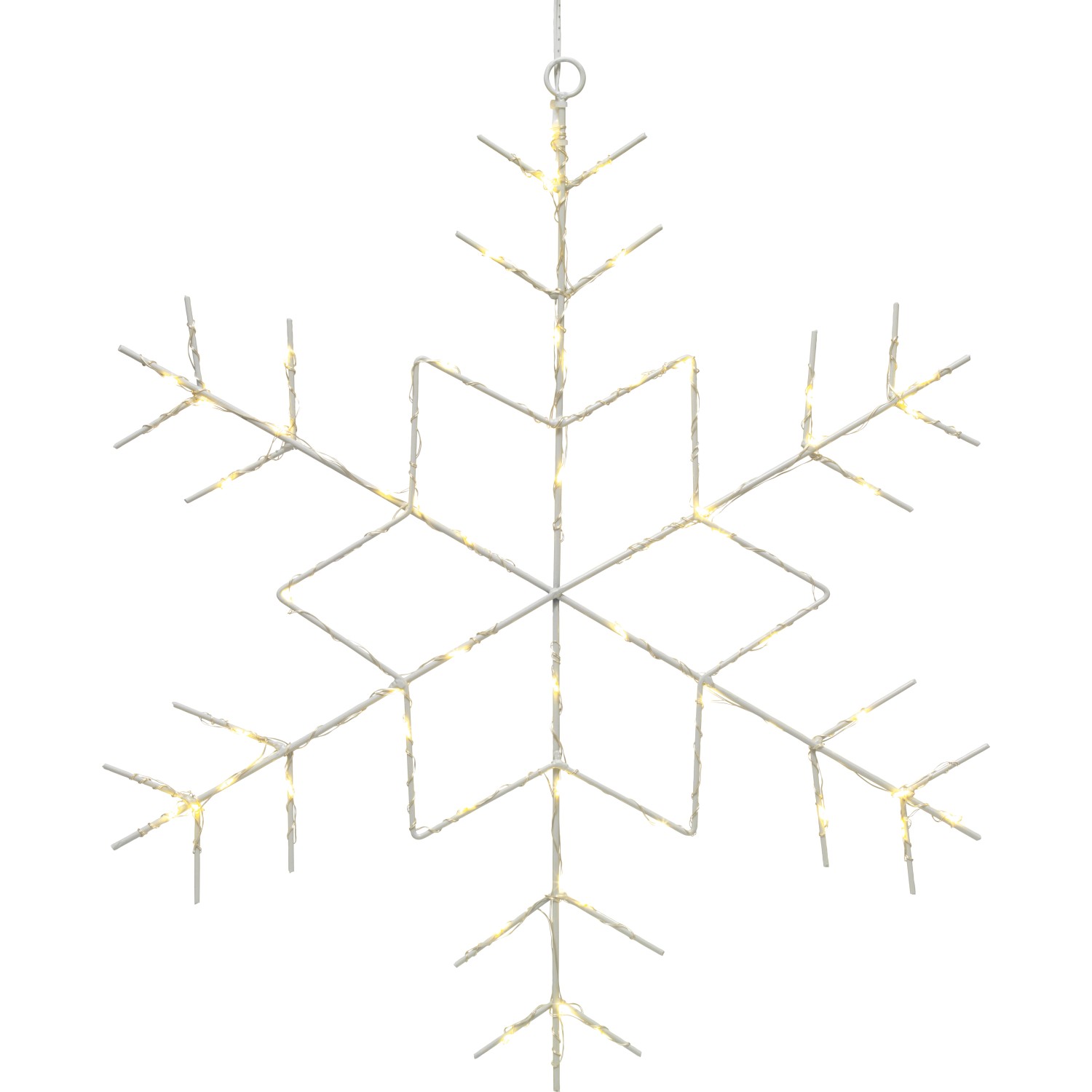 OBI LED kovová sněhová vločka, bílá 44 cm